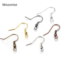 100 шт золотые серебряные KC Позолоченные серьги застежки французские крючки сделай сам серьги фурнитура для изготовления ювелирных изделий