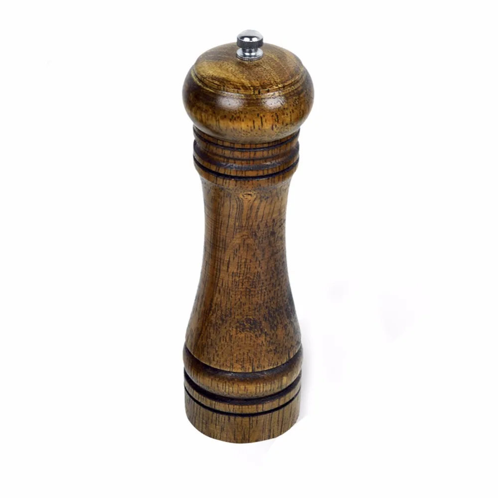 New Arrival 5 Inch Wood Pepper Mill Manual Kitchen Grinder Ceramic Core