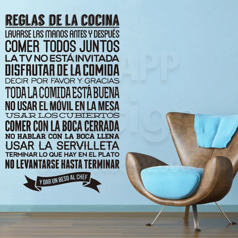 Art new design PVC home decor cheap Spanish Home Rules wall sticker removable house decoration quote character decals in rooms Art new design PVC home decor cheap Spanish Home Rules wall sticker removable house decoration quote character decals in rooms