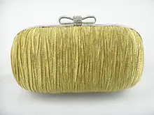 1476 GOLD Satin Hochzeit Braut Party-nacht handtasche-abend geldbörse fall handtasche IN KOSTENLOSER VERSAND