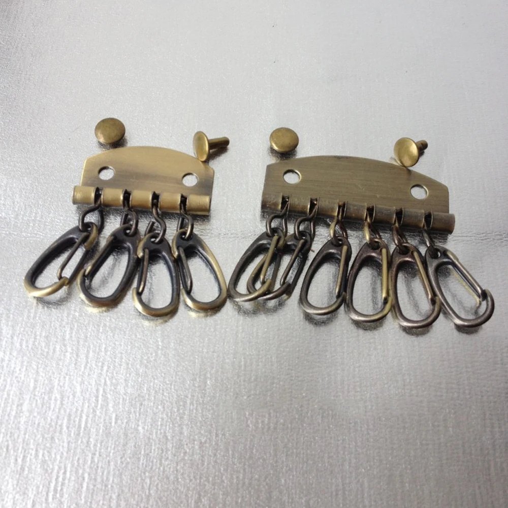 $12.22 DIY leather craft key bag holder wallet inner 4/6 o ring buckle 20pcs/lot bronze brushed finish