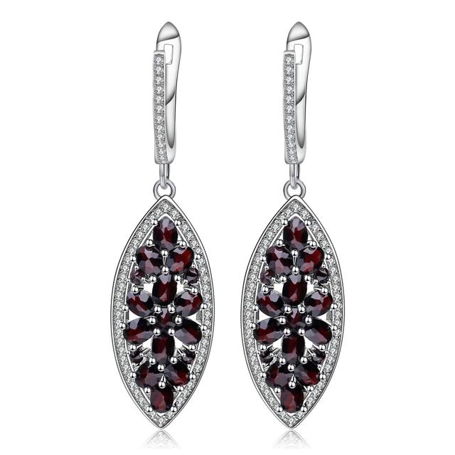 GEM’S BALLET Marquise 6.90Ct Natural Black Garnet Drop Earrings 925 Sterling Silver Fine Jewelry For Women Drop Shipping