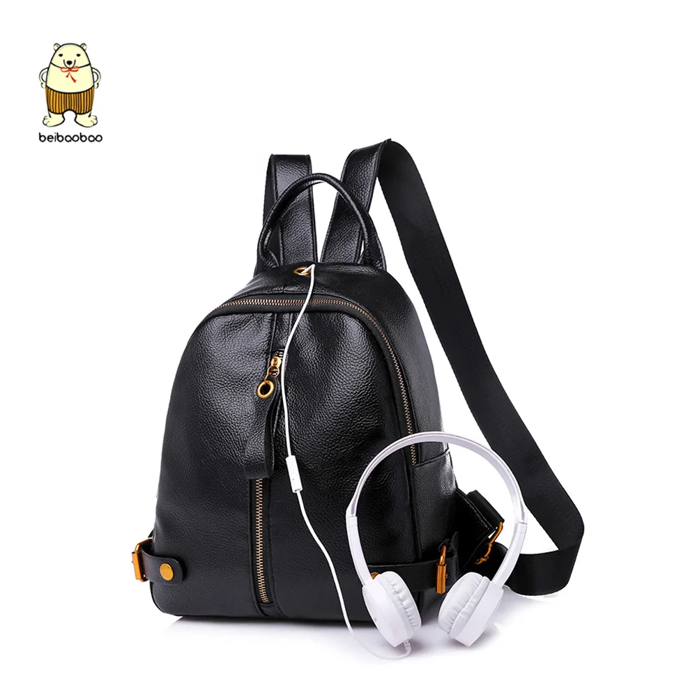 

Beibaobao New Brand 2019 Women Big Backpacks School Bags For Students Pu Leather Fashion Girls Bags Daypack