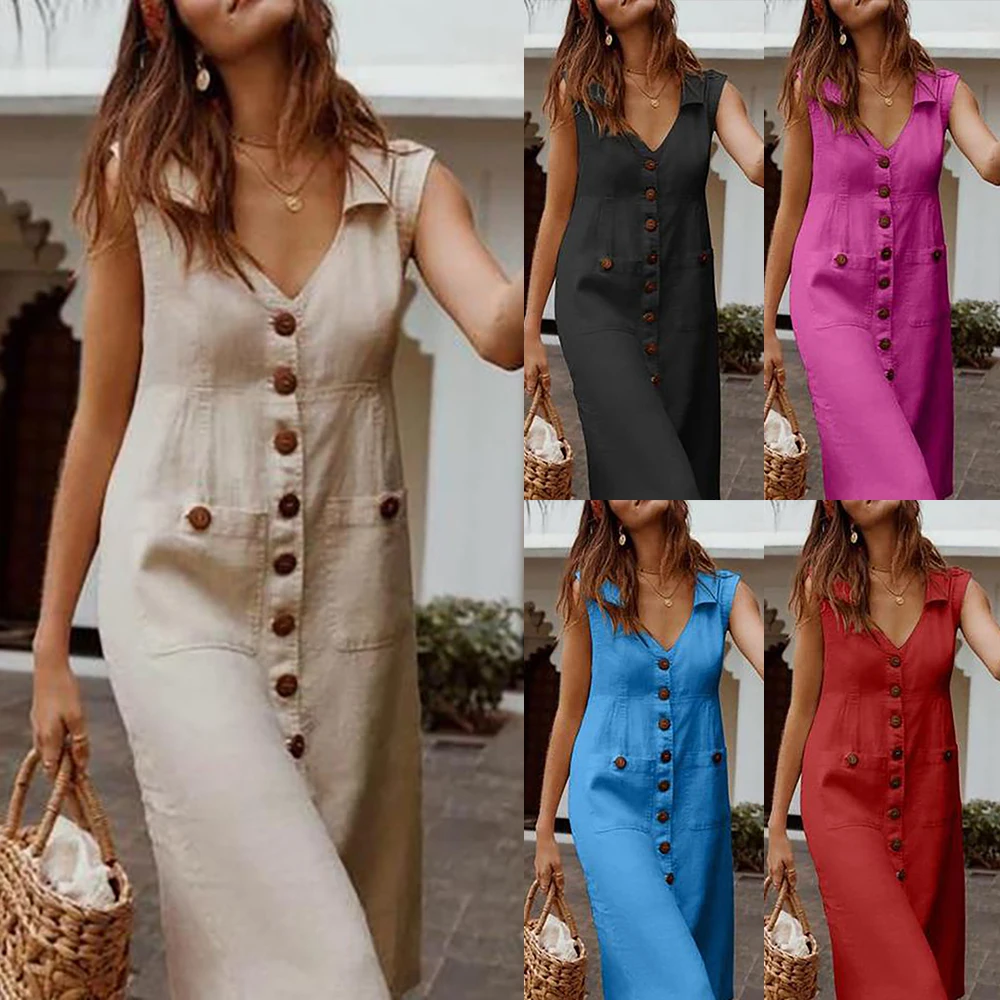 

HEFLASHOR 2019 Casual Vintage Sundress Women Summer Dress Boho Sexy Dress Midi Polka Female Dot Striped Floral Beach Dress