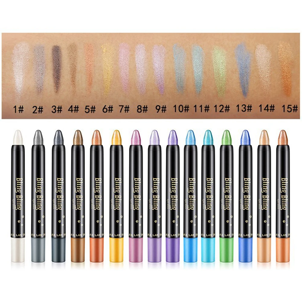 

1pc H ighlighter Long-lasting Waterproof E yeshadow Pencil Glitter Portable 2017