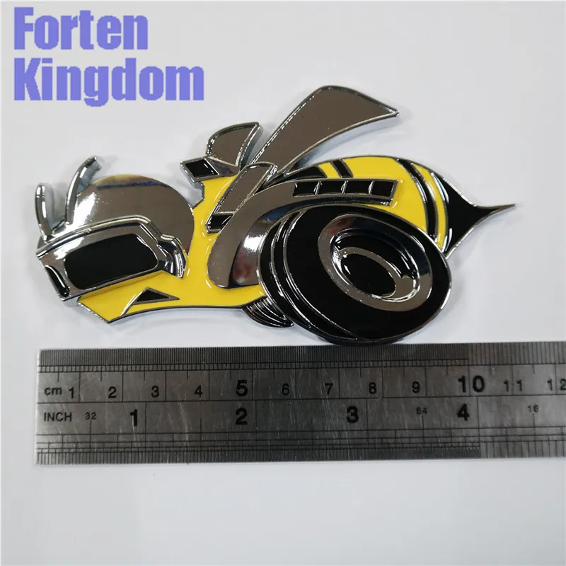 Forten Kingdom 1 шт. украшение автомобиля большой желтый супер пчела Шмель Шершень эмблема металл на заказ Авто знак наклейка логотип