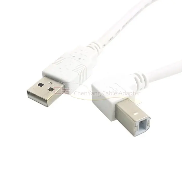 USB 2,0 A Male to B Male под углом 90 градусов принтер сканер HDD кабель 1,5 m 5ft