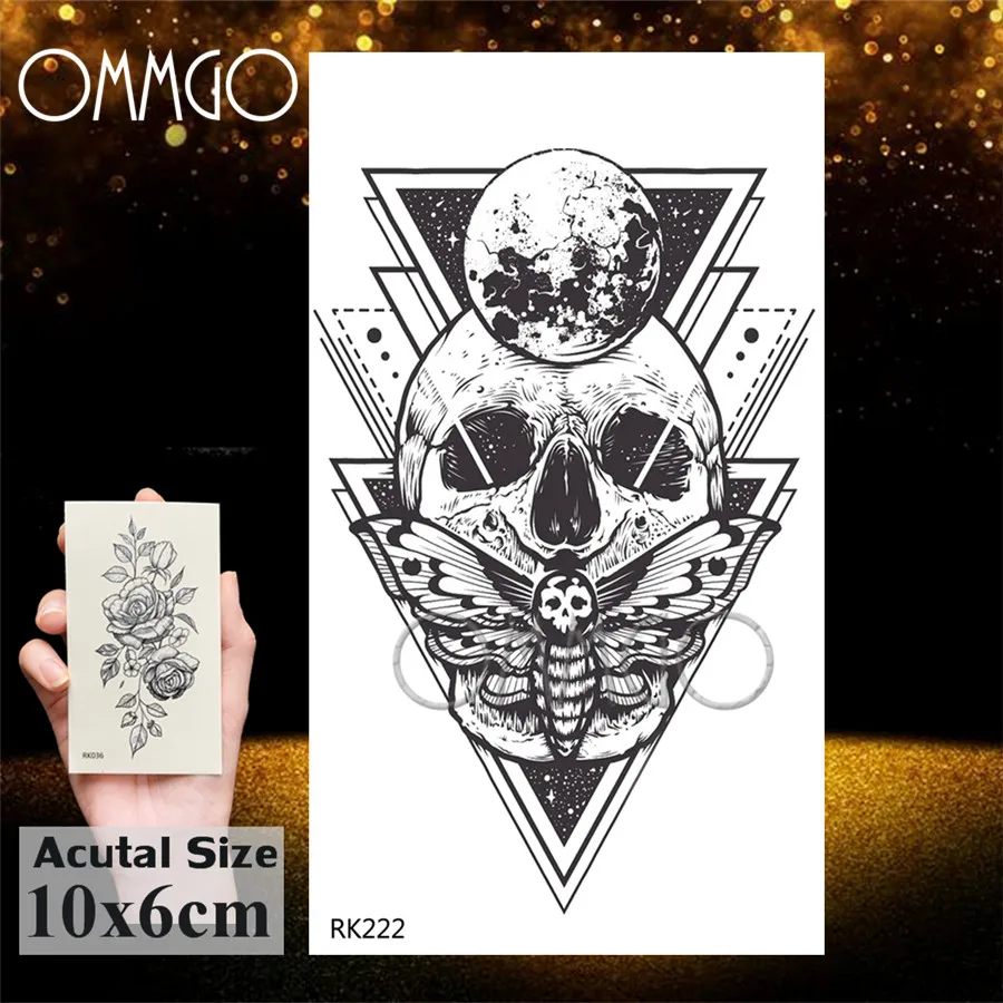 OMMGO Electric Fish Turtle Watercolor Temporary Tattoos Sticker Geometric Dolphin Elk Custom Tattoo Art Arm Fake Tatoos Skull OMMGO Electric Fish Turtle Watercolor Temporary Tattoos Sticker Geometric Dolphin Elk Custom Tattoo Art Arm Fake Tatoos Skull
