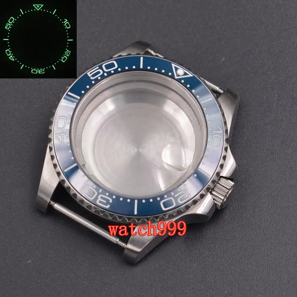 40mm parnis Sapphire Glass Luminous Ceramic Bezel Steel Watch Case fit ETA 2824 2836 DG2813 Miyota 8215 movement 40mm parnis Sapphire Glass Luminous Ceramic Bezel Steel Watch Case fit ETA 2824 2836 DG2813 Miyota 8215 movement