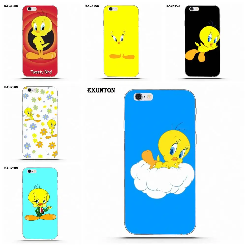 

For Apple iPhone 4 4S 5 5C SE 6 6S 7 8 Plus X TPU New Fashion Looney Tunes Tweety Bird