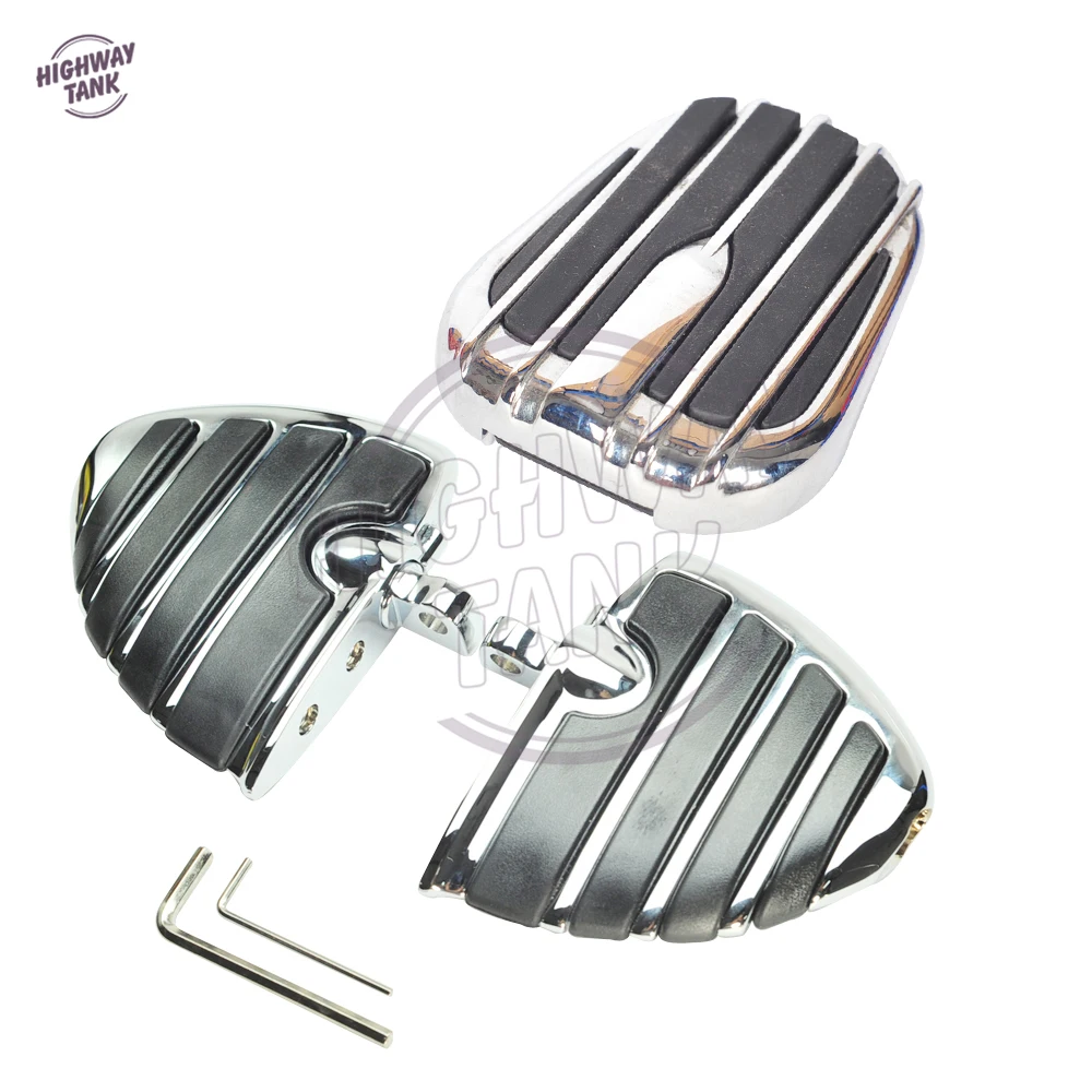 Chrome Motorcycle Brake Pedal Cover Pad Foot Peg Rests case for Harley