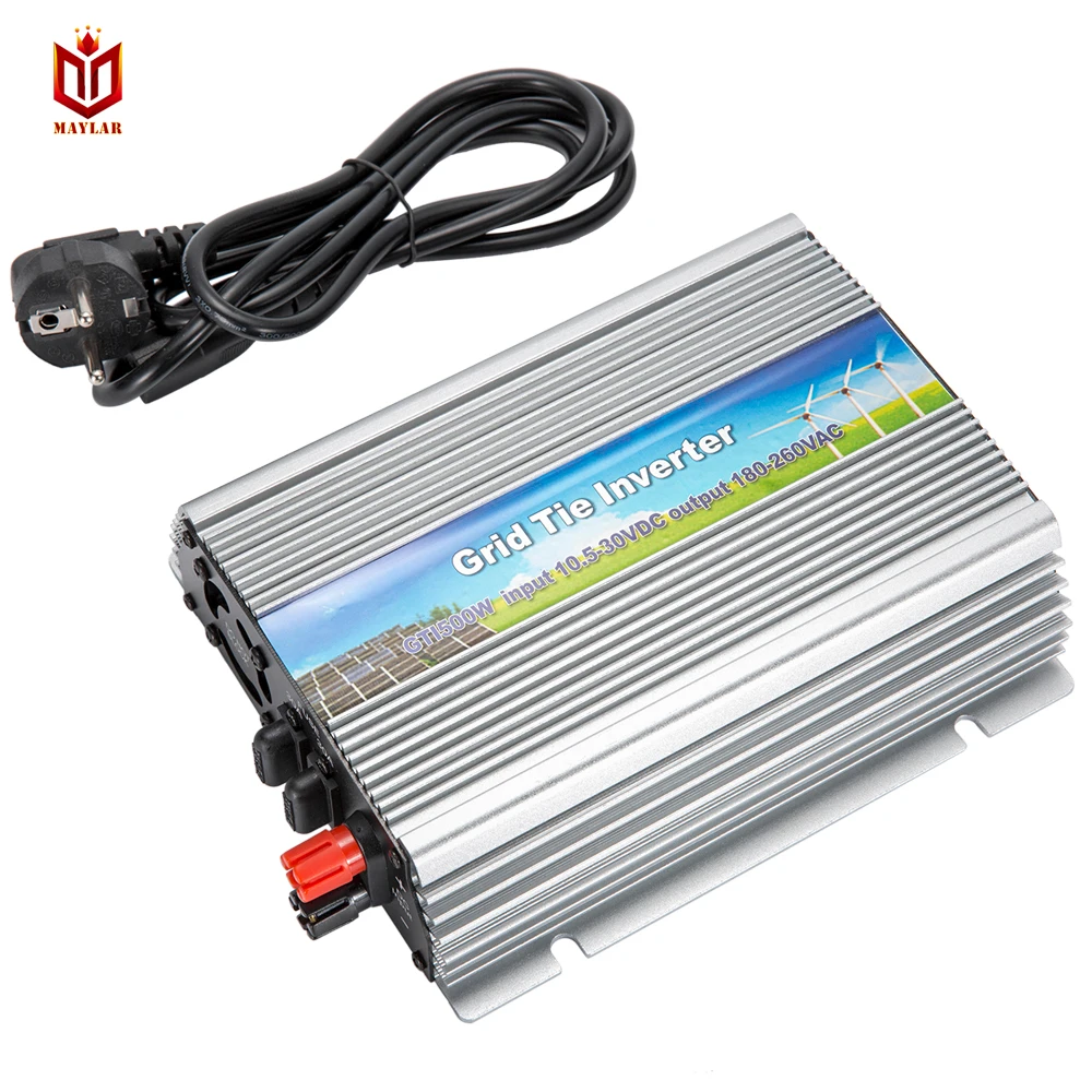 

MAYLAR@ MAYLAR@ 10.5-30VDC 500W Pure Sine Wave Solar Grid Tier Inverter Output 190-260VAC Power Inverter For Home Solar System