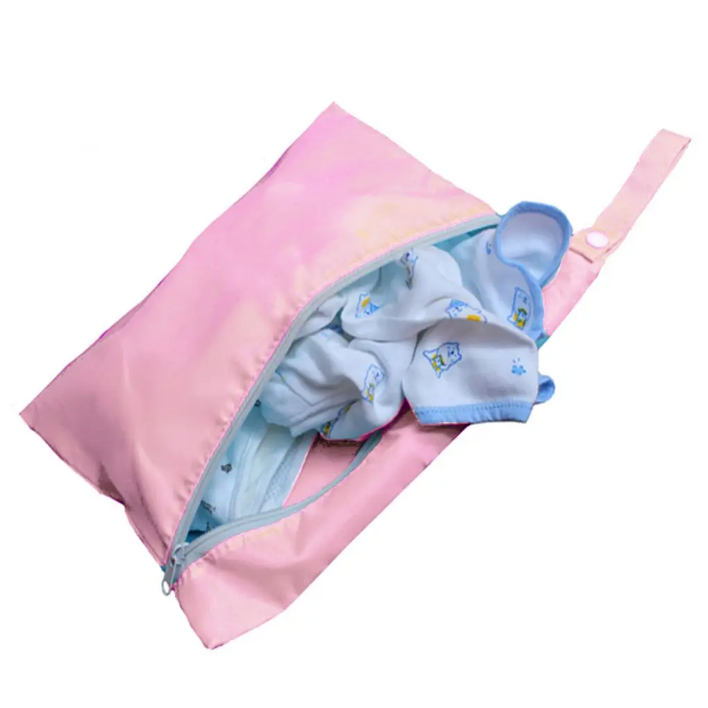 

Waterproof Baby Diaper Bags Wet Dry Bag Reusable Washable Zipper Baby Cloth Diaper Storage Bag Tote Diaper Bag Baby Wet Nappy