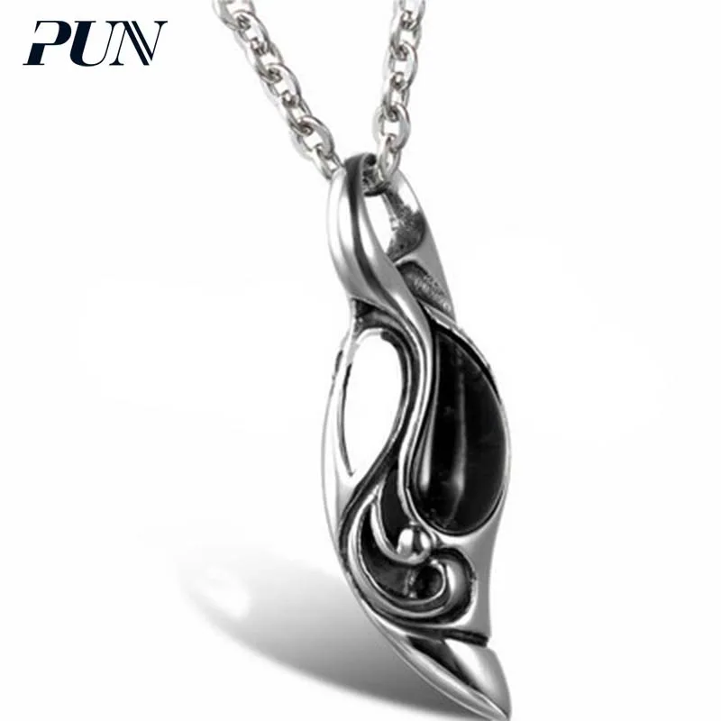 PUN eagle wings панк винтажное античное ожерелье Мужская цепочка из титана стальная