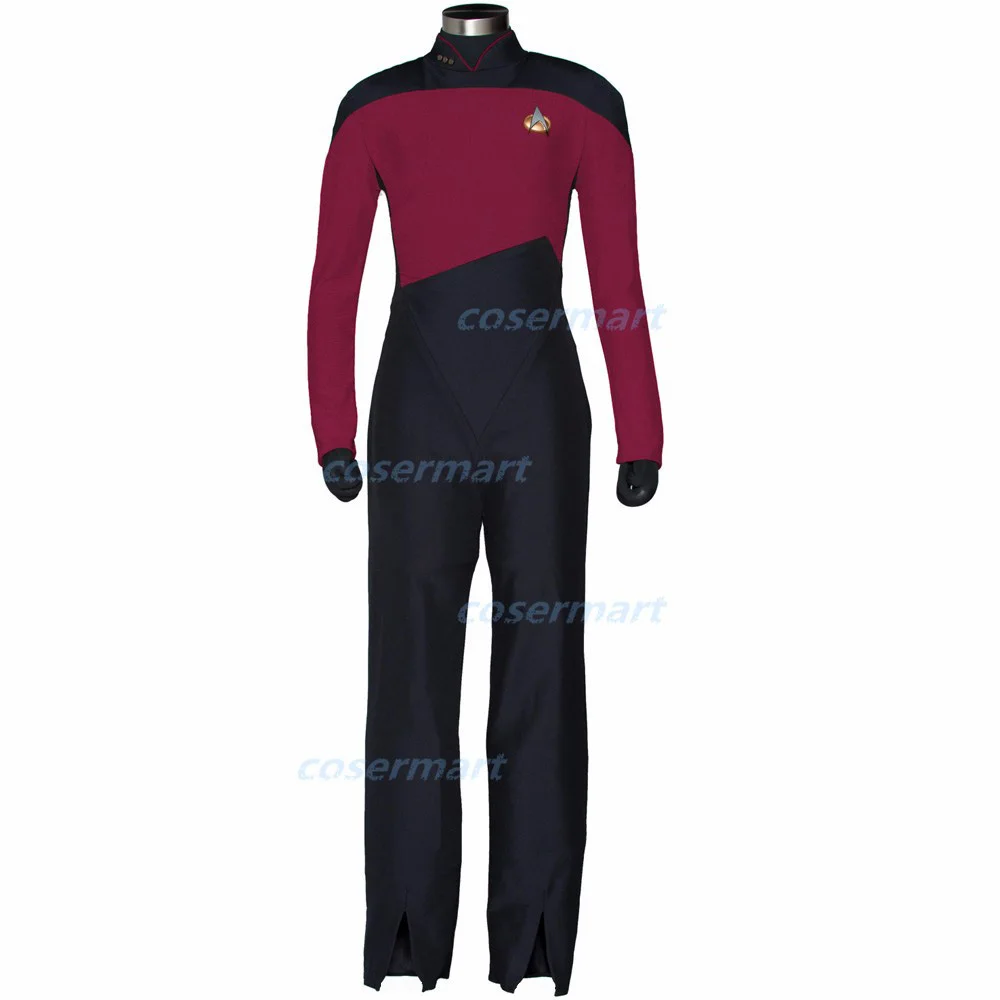 Star Trek Jumpsuit Cosplay Costume Red Halloween Uniform For Women Men (4)