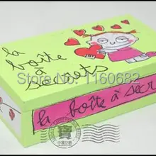 Французский граффити дизайн прямоугольник металлическая коробка для Хранения Драгоценностей, подарочная коробка