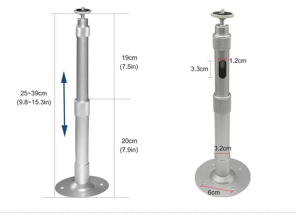 40/60/120 см сплав Универсальный винт 6 мм проектор мини-вешалка кронштейн для крепления к потолку для T18MAX C80 YG400 YG420 YG500 гибкий держатель