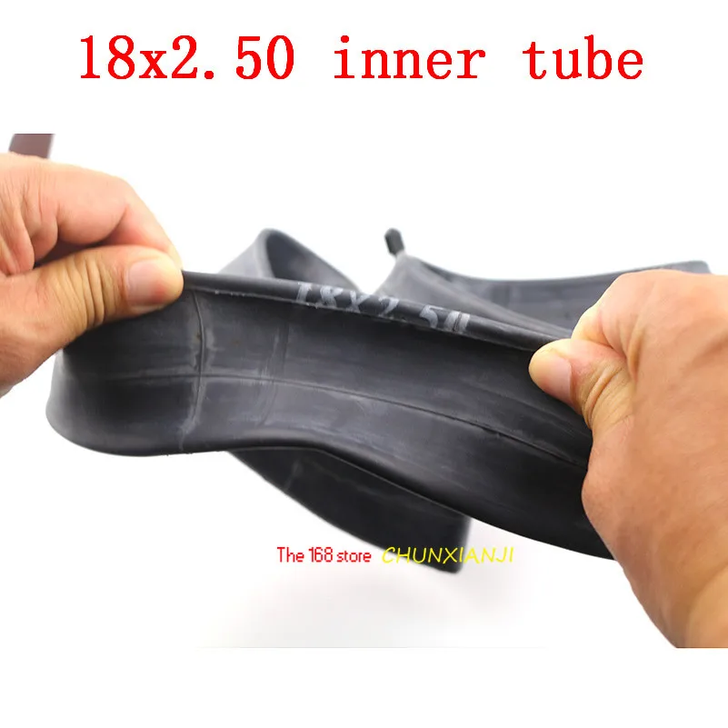 Высокое качество InnerTube 18x2,50 с изогнутым угловым стержнем клапана подходит для многих газовых электрических скутеров и электровелосипедов 18x2,5 внутренняя трубка