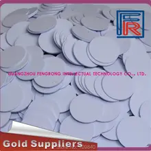 100 шт. 13,56 МГц диаметр 25 мм ПВХ RFID жетон с чипом fudan 1K S50 для контроля доступа/NFC/e-билетов