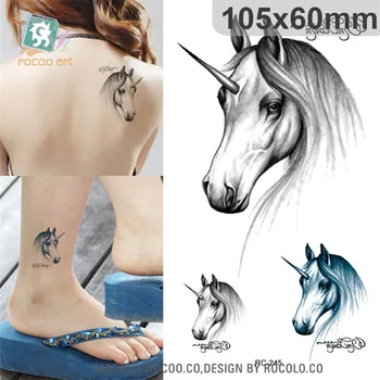 

Halloween waterproof temporary tattoos for men and women personality 3d sexy unicorn design tattoo sticker Wholesale RC2245