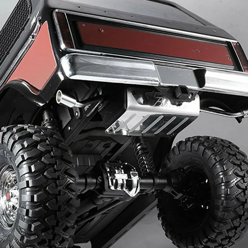 

Simulation Fuel Tank Exhaust Pipe For TRX4 Ford Bronco RC Silver Gasoline Hose Stainless steel plastic