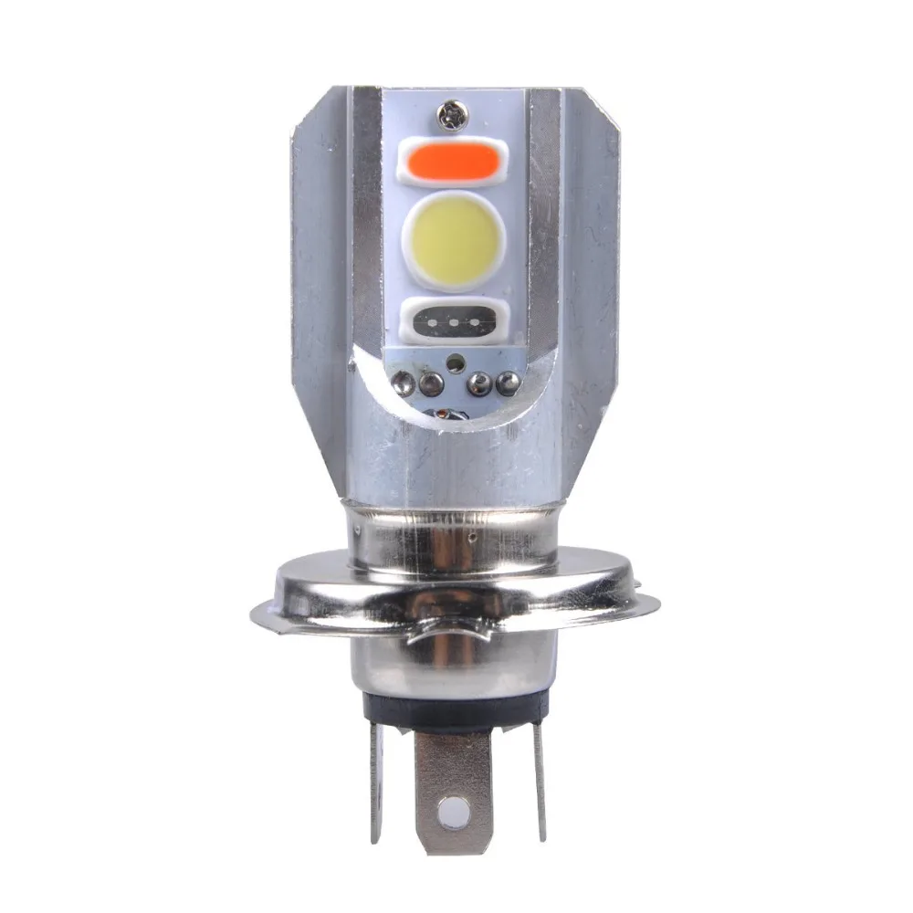 

1Pcs Motorcycle H4 HS1 LED Strobe Headlight H/L High Low Beam DC12V White Red Blue All in One Motorbike Lights For Harley Yamaha