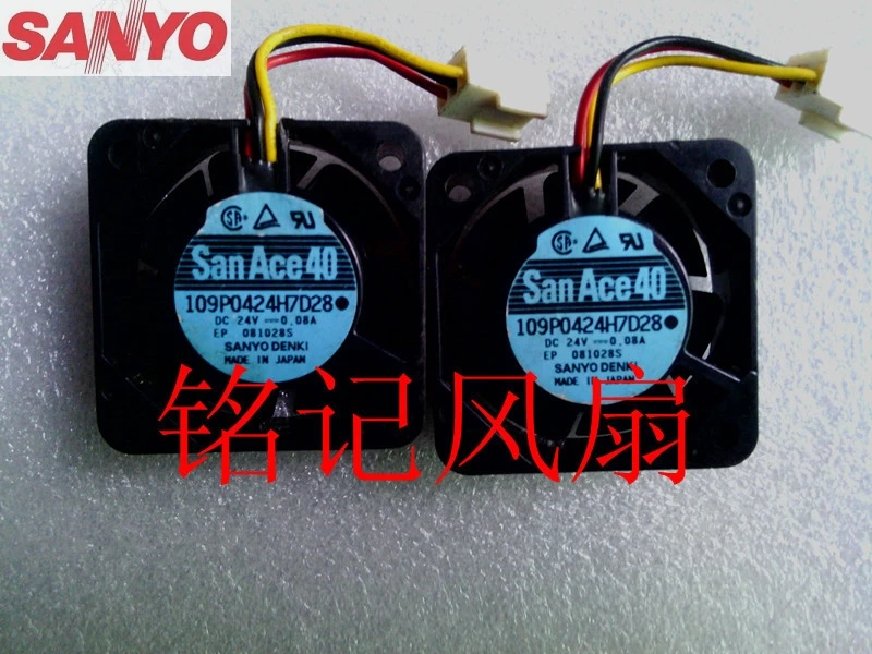 Оригинал для Sanyo 109P0424H7D28 DC 24V 0.08A 4015 4 см 40 мм машина IPC сервер инвертор Вентилятор