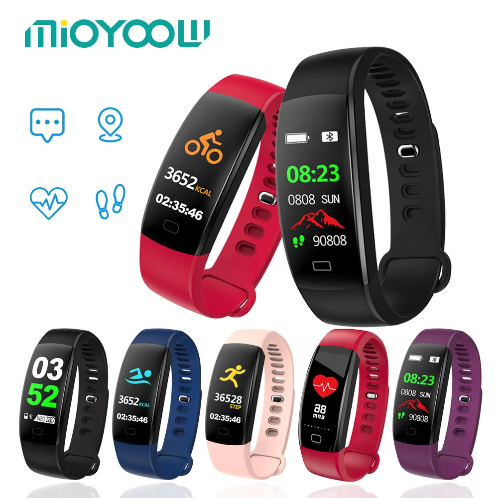 

F64HR Fitness bracelet Heart Rate Smart Band IP68 Waterproof Blood pressure Activity Tracker For iOS Android GPS smart watch