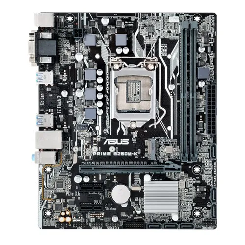 

Asus PRIME B250M-K Desktop Motherboard B250 Socket LGA 1151 For Core i7 i5 i3 DDR4 32G USB3.0 Micro ATX Original Used Mainboard