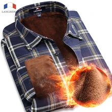Lang, мужские, g, супер теплые фланелевые рубашки, мужские, тонкие, с длинным рукавом, мужские, повседневные, клетчатые рубашки, мужские, теплые рубашки, chemise homme
