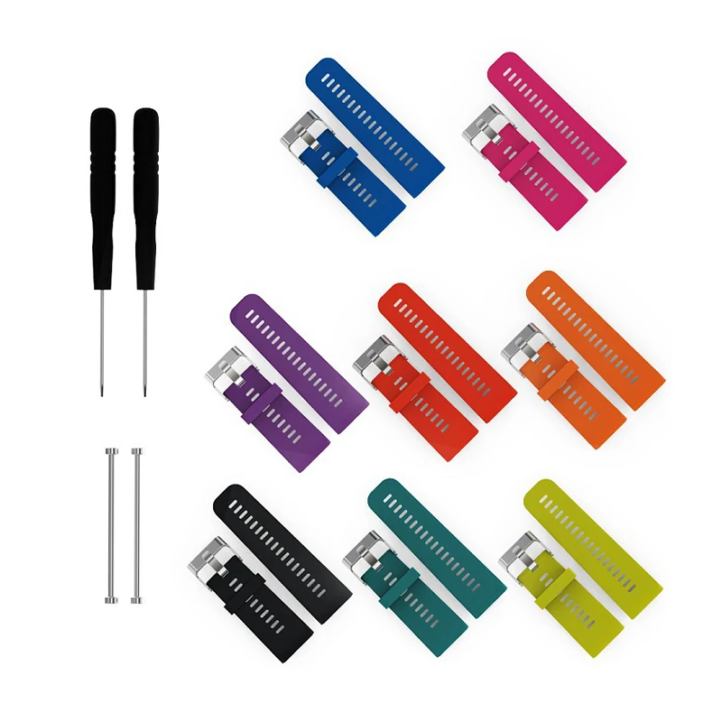 

Essidi Breathable Silicone Watch Band Strap Pins Tool Kit For Garmin Vivoactive HR Smart Watch Strap Clasp