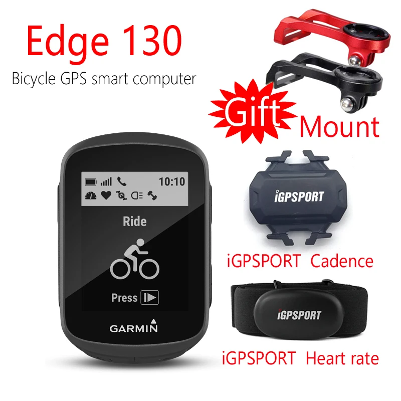 

GARMIN Edge 130 GPS+GLONASS Bicycle Computer +iGPSPORT CAD&Heart rate-(Give a Mount)
