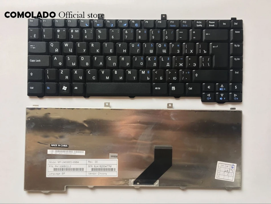 RU Русская клавиатура для Acer AS5100 AS5610 AS3100 FL50 3690 5500 5515 310 черная ноутбука