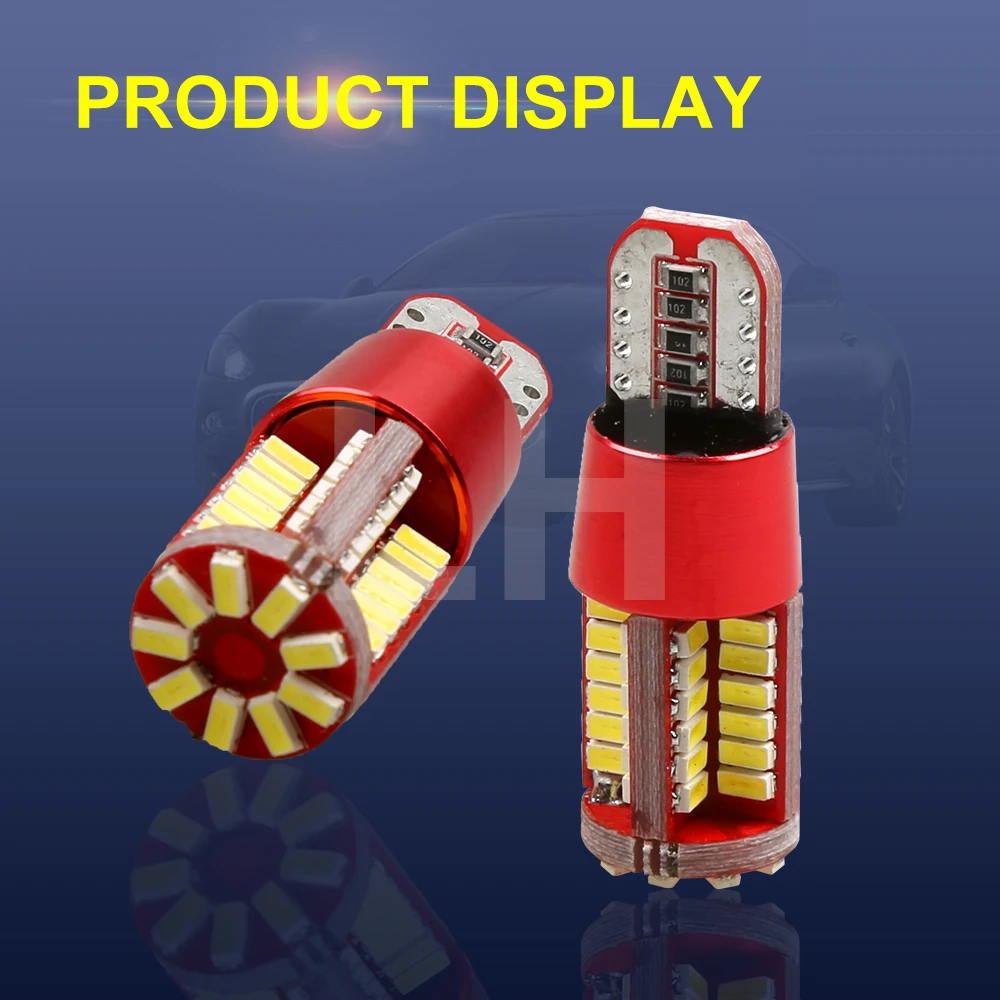 2 шт. Автомобильный светодиодный 3014 SMD 57 6000K противотуманная фара T10 T15 Тормозная