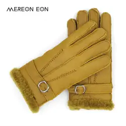 2019 мужские зимние мужские перчатки из натуральной овчины перчатки для наружных мотоциклов теплые кожаные перчатки ручной работы с мехом