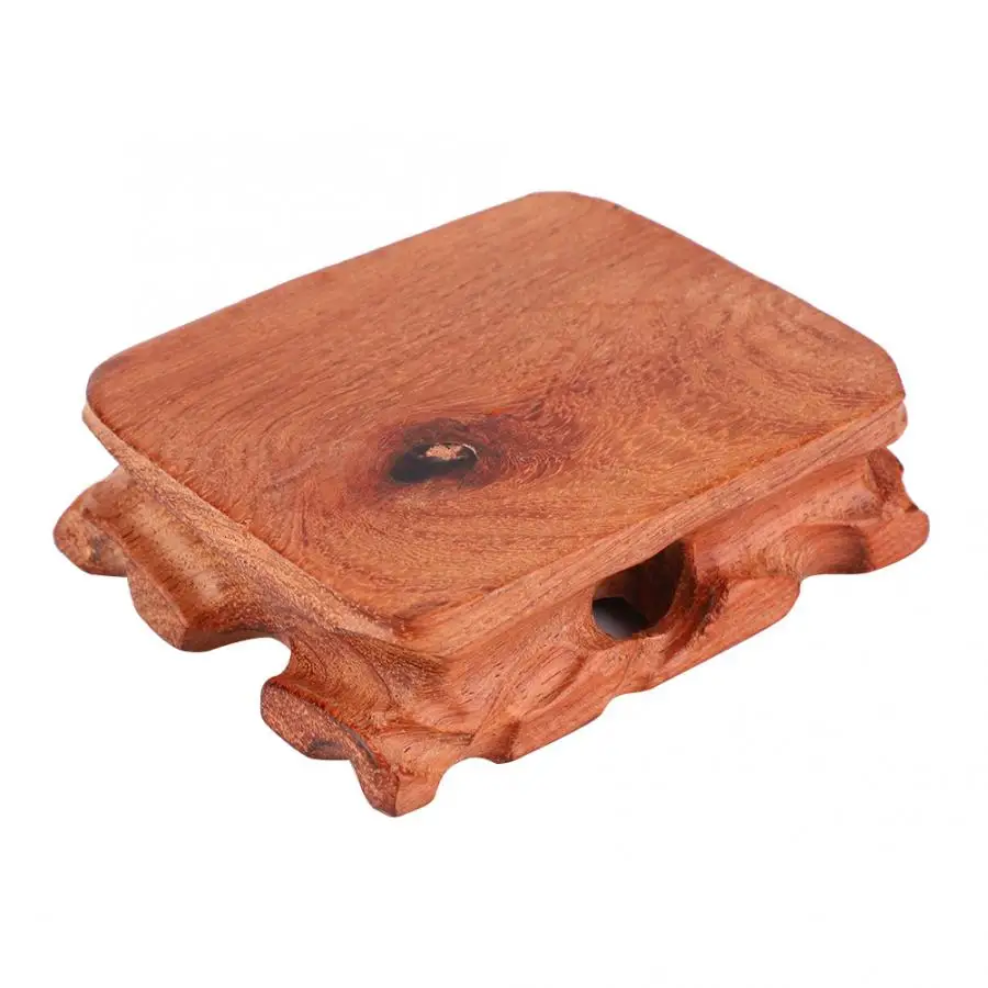 

Tea Table Puer Tea Popular Rosewood Square Solid Wood Base Stone Ornament Wooden Bracket Small Bonsai Pedestal Oolong Tea Tea