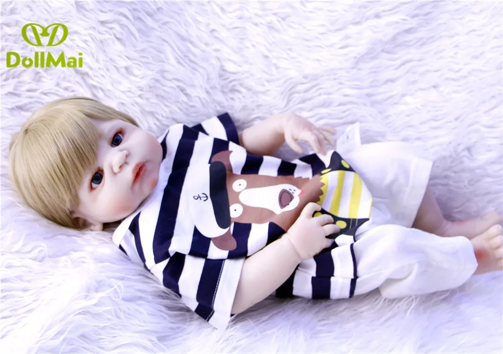Reborn real baby doll 23 &quot57 см куклы мальчиков для новорожденных силиконовые девочек