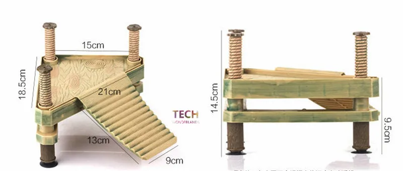 Рептилия Малый черепаха лягушка Pier плавающий гигантская платформа с рампы лестнице 1 компл