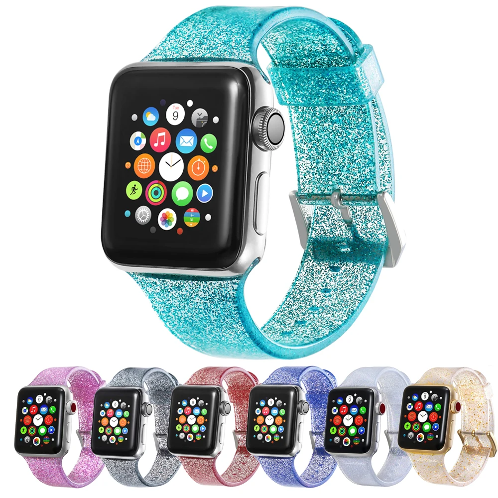 Силиконовые ремешки для Apple Watch 42 мм 44 мм 38 мм 40 мм Silcone для Apple Watch 4 3 2 1 ремешок золотой для iWatch ремешок 42 мм