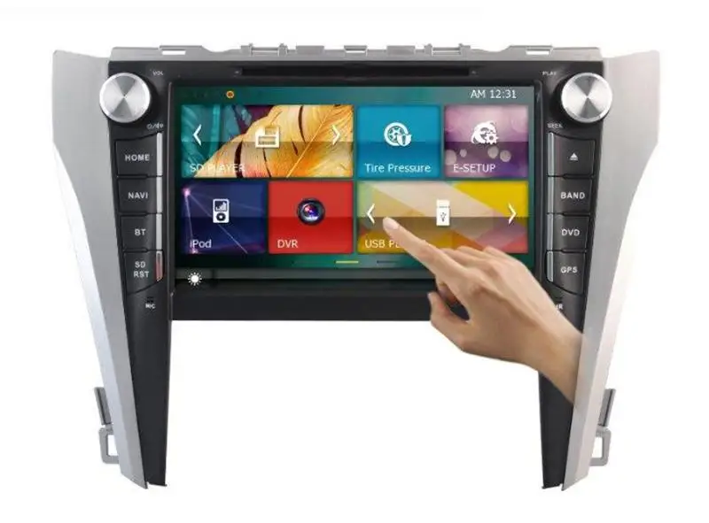 

8" in-dash Car DVD player with GPS(opt.),audio Radio stereo,USB/SD,AUX,BT/TV,car multimedia headunit for Toyota CAMRY 2015 2016