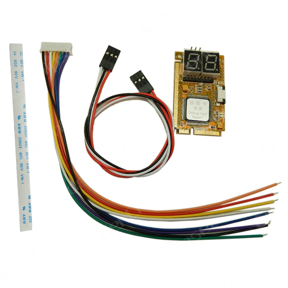 

5in1 New Whole Set PCI PCI-E LPC I2C ELPC Debug-Card PC Diagnostic Analyzer Tester Debug with Cables For Notebook