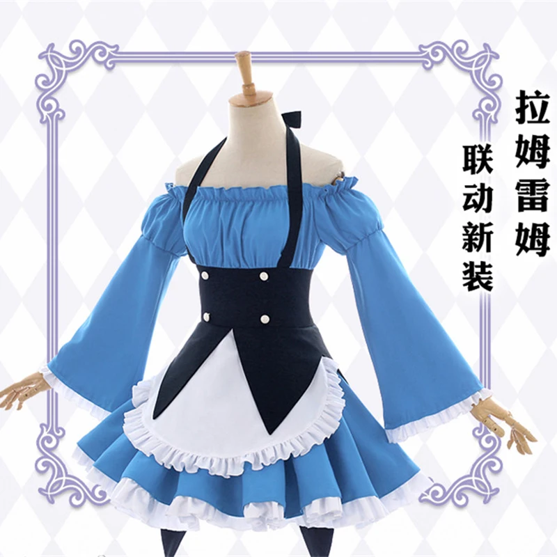 Вновь ноль Hajimeru Isekai Seikatsu Оперативная память u Remu REM парики горничный фартук платье