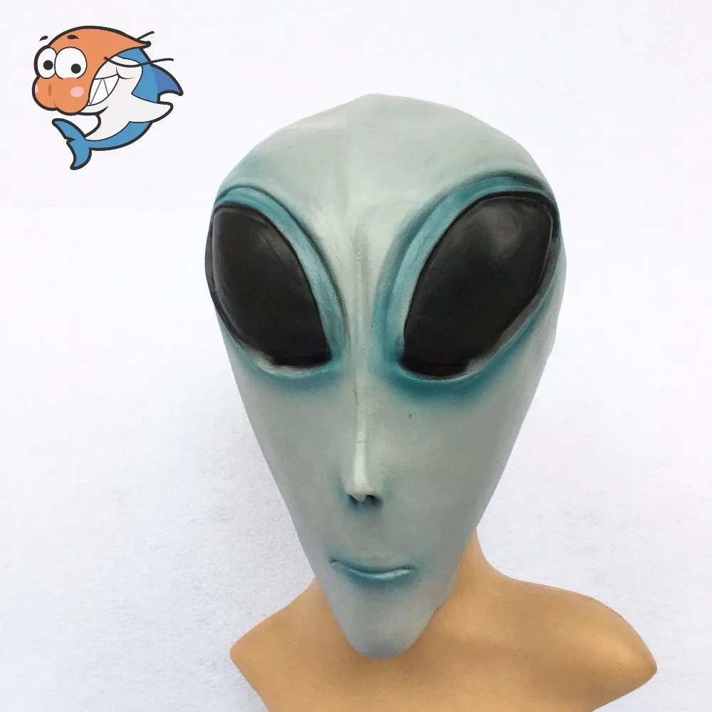 On Sale UFO Alien Head Masks Realistic Scary Masks Halloween Cosplay