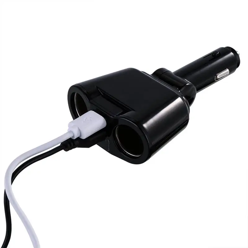 Авто USB разветвитель автомобильного прикуривателя Подключите конвертер для телефона MP3 DVR 5V 3.1A Dual USB гнездо адаптера Напряжение монитор