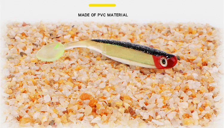 Fishing Lure Soft Tail Worm, Soft Lures Fish Tail, Fishing Tube Lures