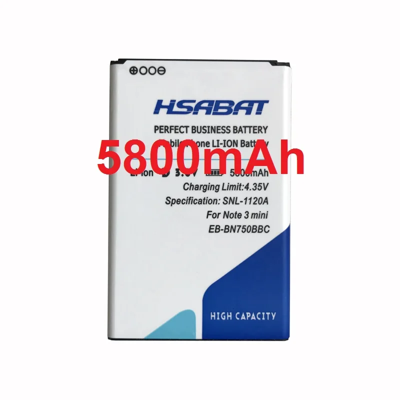 imágenes para EB-BN750BBC HSABAT 5800 mAh Batería para Samsung Galaxy Note III Neo N7505 N750 Galaxy nota 3 mini Galaxy note 3 neo N7506V N7508V imágenes para EB-BN750BBC HSABAT 5800 mAh Batería para Samsung Galaxy Note III Neo N7505 N750 Galaxy nota 3 mini Galaxy note 3 neo N7506V N7508V