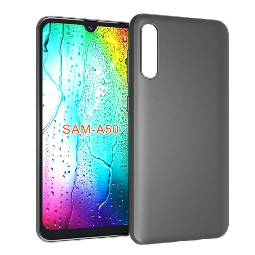 

black matte Non-Slip Skid-proof Soft TPU Transparent Silicone Clear Case Cover for Samsung Galaxy A50 6.4 inches