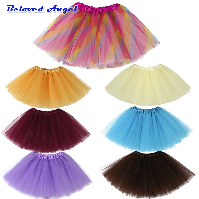 Girls Tutu Skirt 27 Yrs Colorful Summer Fluffy Ball Gown Skirt Pettiskirt Toddler Girls Skirts