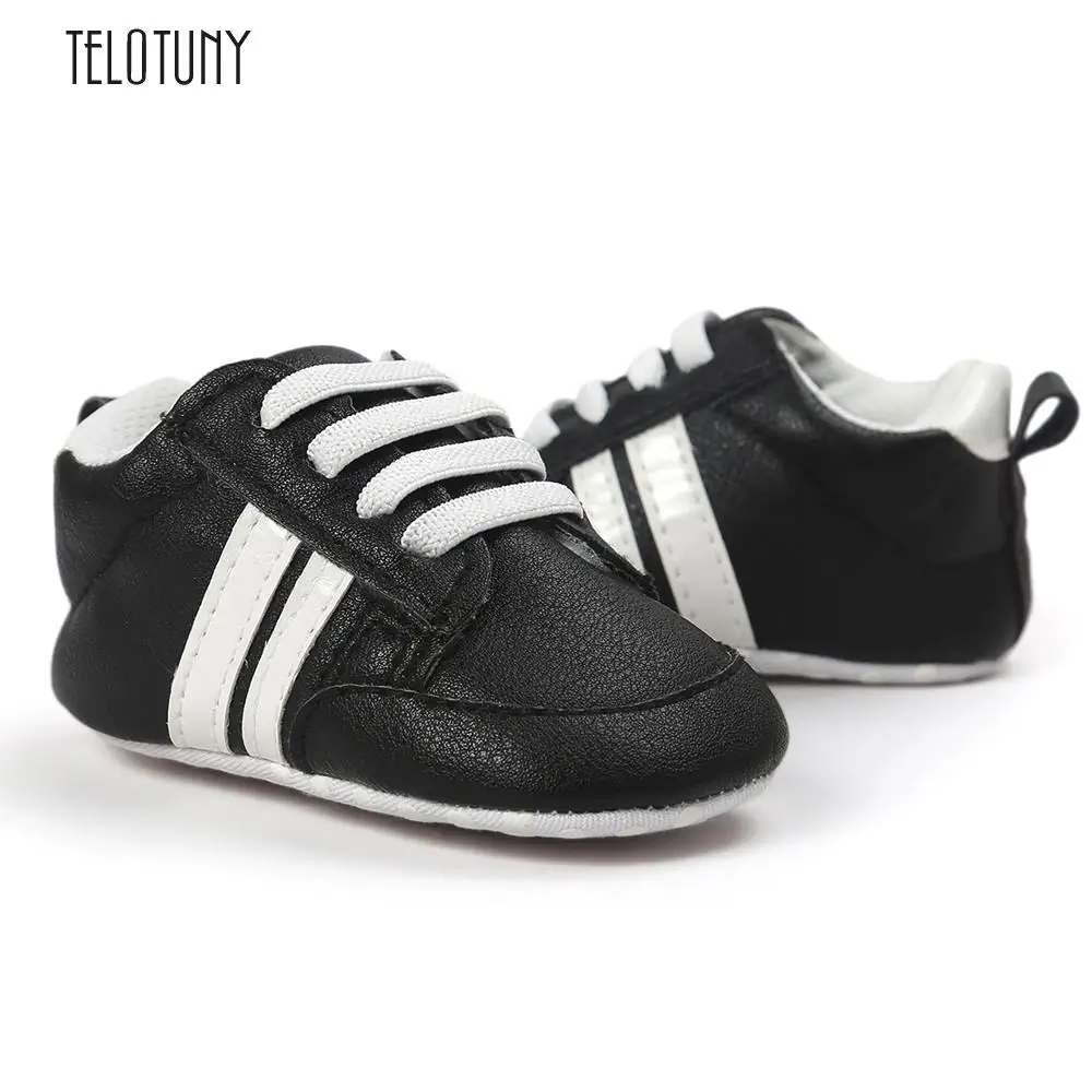 Telotuny детская обувь мягкое дно противоскольжения кожа спортивной обуви для малышей мальчиков удобные мягкие Нескользящие s3MAR5