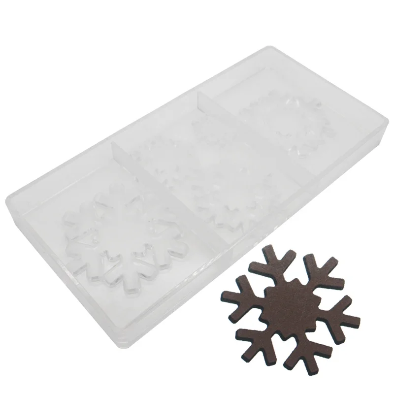 Goldbaking 3D Снежинка Форма для шоколада Поликарбонат форма для шоколада "сделай сам" Рождественские формы для конфет